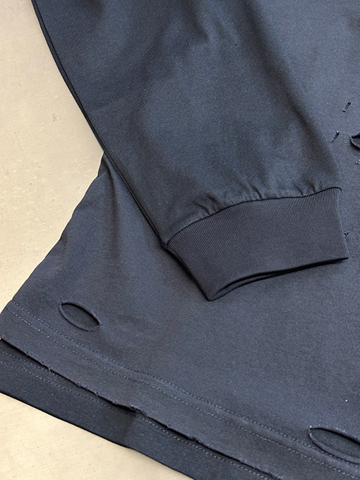 バレンシアガ斜めMパッチワーク2枚セットのロングシャツ
