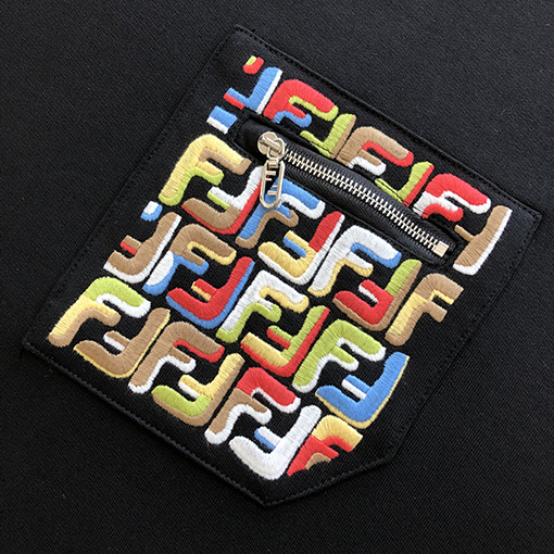 フェンディスーパーコピー 新作ポケットカラー刺繍f限定プルオーバーパーカー