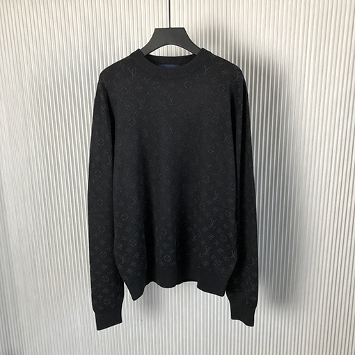 ルイヴィトンコピーMONOGRAMデコレーションウールラインストーンクルーネックプルオーバーセーター