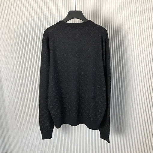 ルイヴィトンコピーMONOGRAMデコレーションウールラインストーンクルーネックプルオーバーセーター