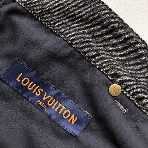 ルイヴィトン 新しいブラックゴールド刺繍デニムパンツ