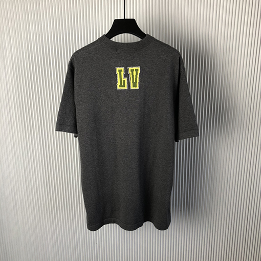 ルイヴィトンコピー 新しいコットン半袖ラウンドネックニットTシャ