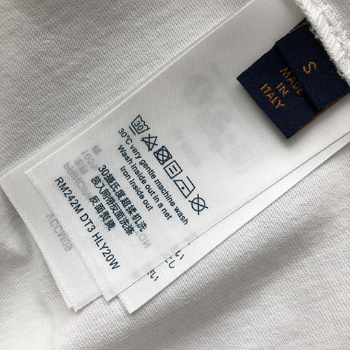 ルイヴィトン 新しいダブルドッグプリント装飾ディテールコットン半袖Tシャツ