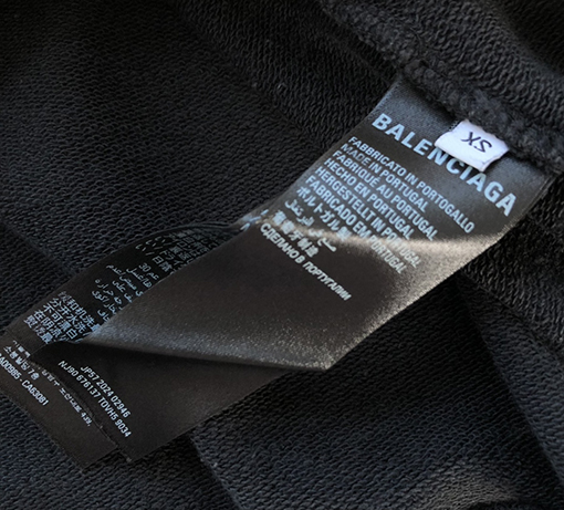 バレンシアガ3B LIQUIFIED HOODIEアルファベット溶けパーカー
