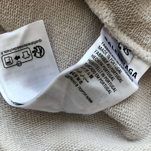 バレンシアガ3B LIQUIFIED HOODIEアルファベット溶けパーカー
