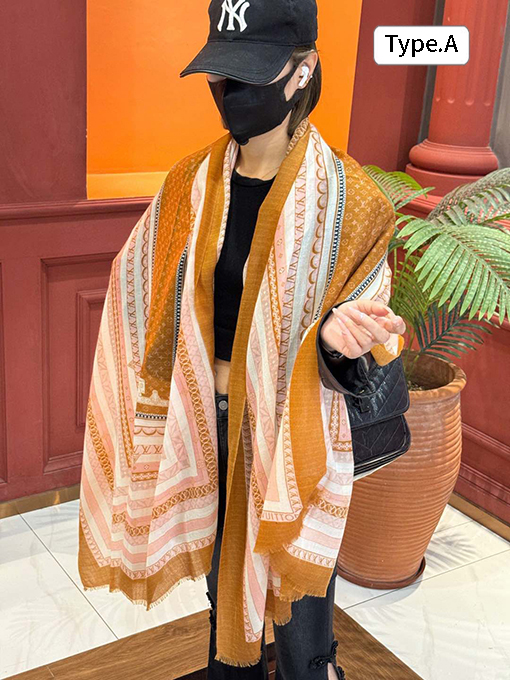ルイヴィトン薄いカシミヤの長いスカーフ