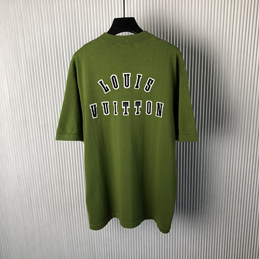 ルイヴィトン新しいコットン半袖ラウンドネックニットTシャツ
