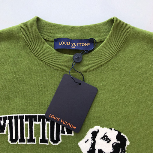 ルイヴィトン新しいコットン半袖ラウンドネックニットTシャツ