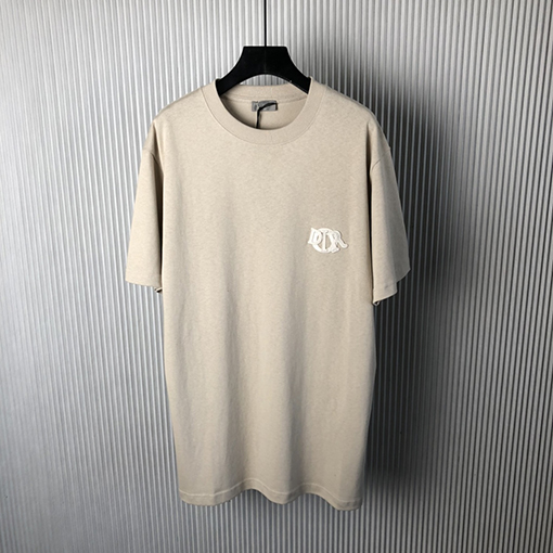 ディオール新しい刺繍ロゴ半袖Tシャツ