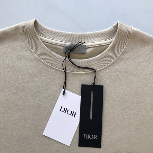 ディオール新しい刺繍ロゴ半袖Tシャツ