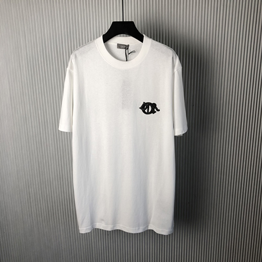 ディオール新しい刺繍ロゴ半袖Tシャツ