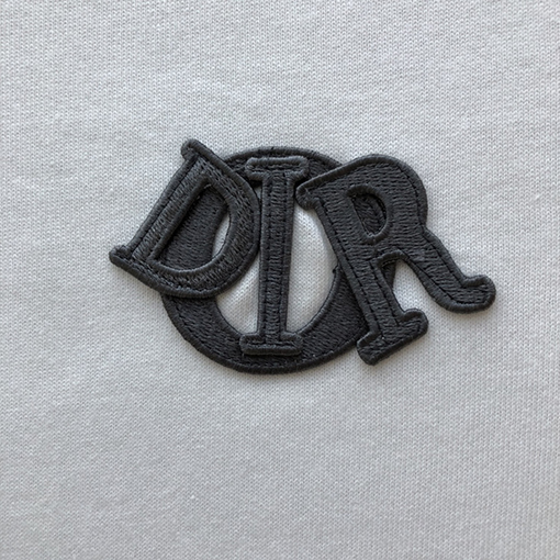ディオール新しい刺繍ロゴ半袖Tシャツ