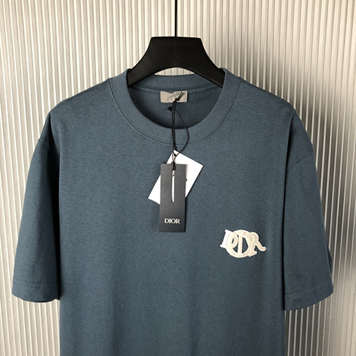 ディオール新しい刺繍ロゴ半袖Tシャツ
