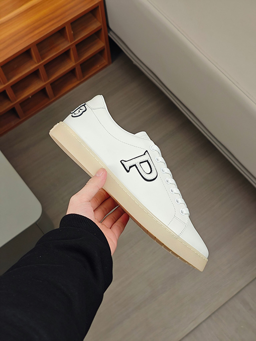 プラダ メンズロゴ入りラバーソールスニーカー