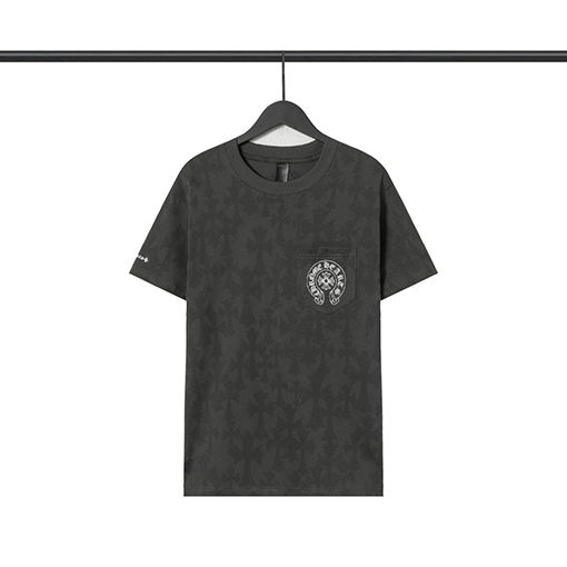 クロムハーツスーパーコピー新しいサンスクリットプリント半袖カジュアルTシャツ