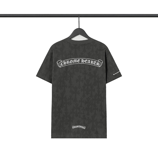 クロムハーツスーパーコピー新しいサンスクリットプリント半袖カジュアルTシャツ