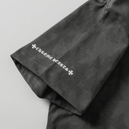 クロムハーツスーパーコピー新しいサンスクリットプリント半袖カジュアルTシャツ