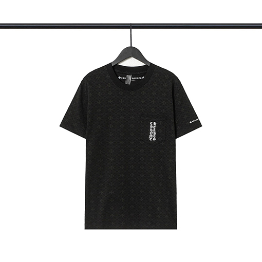 クロムハーツ馬蹄柄クロス半袖カジュアルTシャツ