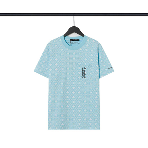 クロムハーツ馬蹄柄クロス半袖カジュアルTシャツ