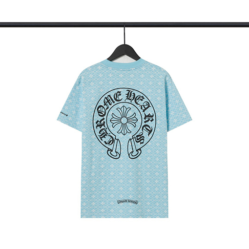 クロムハーツ馬蹄柄クロス半袖カジュアルTシャツ