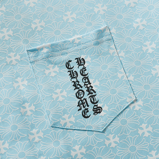 クロムハーツ馬蹄柄クロス半袖カジュアルTシャツ