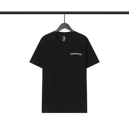 クロムハーツサンスクリットローリングストーン小さな舌赤LasVegasネック半袖Tシャツ