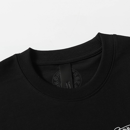 クロムハーツサンスクリットローリングストーン小さな舌赤LasVegasネック半袖Tシャツ