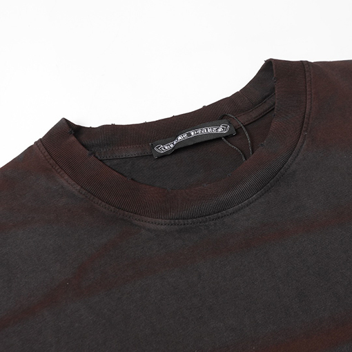 クロムハーツゴーストホースシューサンスクリットクロスプリント半袖Tシャツ