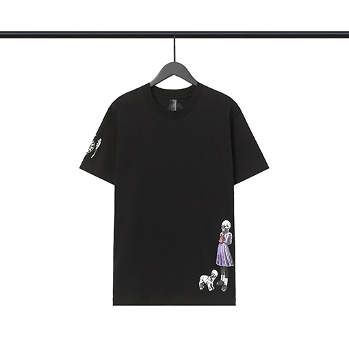 クロムハーツ落書きプリントスカル兵士Tシャツ