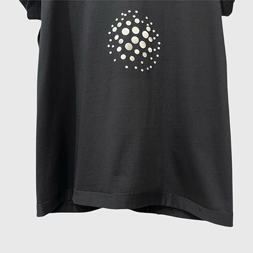 リックオウエンス  レディースビーズデカールクルーネックニット半袖Tシャツ