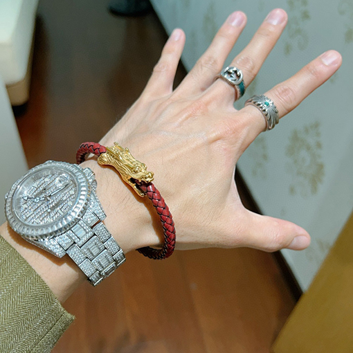 グッチAnger ForestシリーズダブルG蛇口クラシックレトロシルバーブレスレット