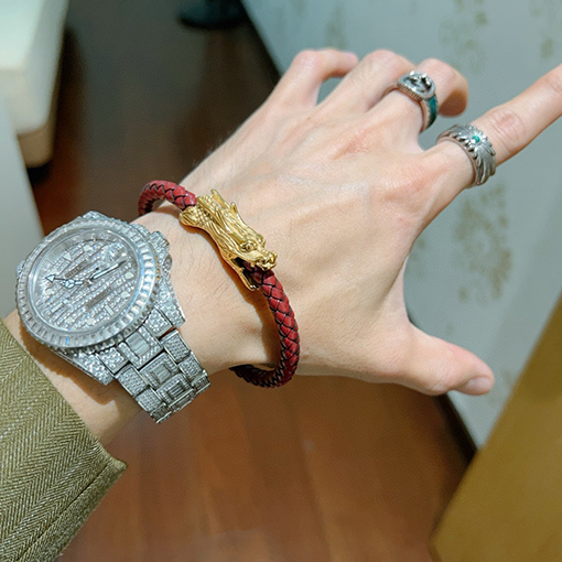 グッチAnger ForestシリーズダブルG蛇口クラシックレトロシルバーブレスレット
