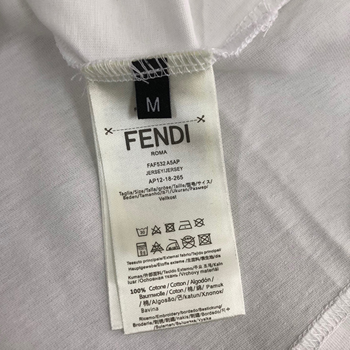 フェンディスーパーコピー愛のプリント文字半袖Tシャツ