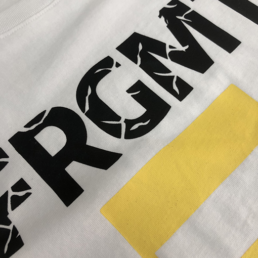 フェンディトップのロゴ印刷技術半袖Tシャツ