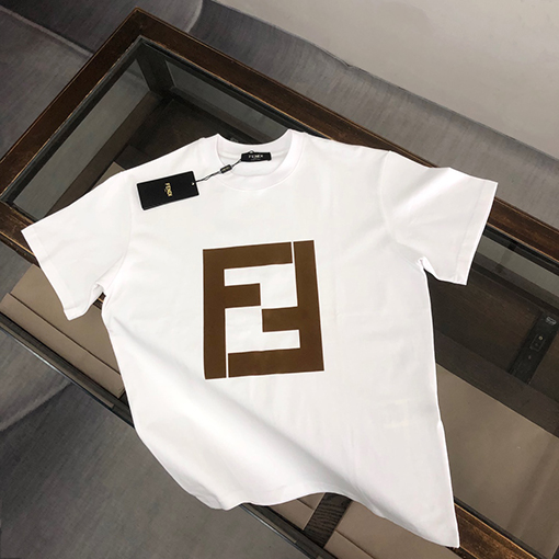 フェンディファッションカジュアルクルーネック半袖Tシャツ