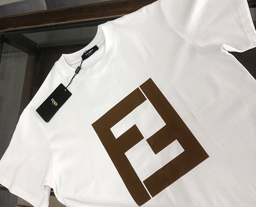 フェンディファッションカジュアルクルーネック半袖Tシャツ