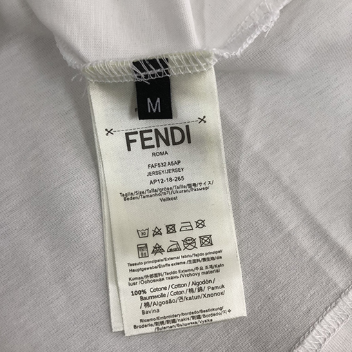 フェンディファッションカジュアルクルーネック半袖Tシャツ