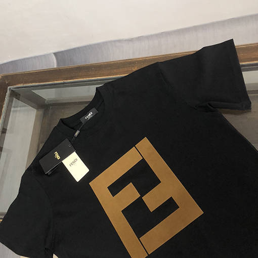 フェンディファッションカジュアルクルーネック半袖Tシャツ