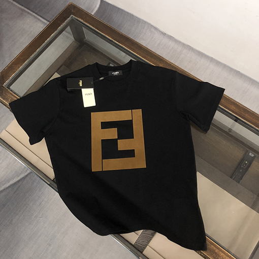 フェンディファッションカジュアルクルーネック半袖Tシャツ