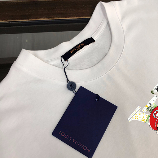 ルイヴィトントレンドロゴプリント半袖Tシャツ
