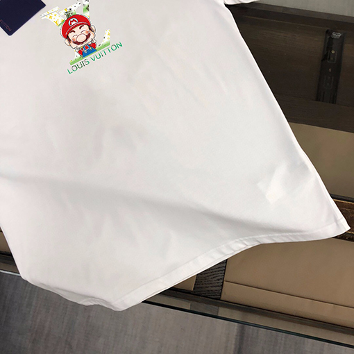 ルイヴィトントレンドロゴプリント半袖Tシャツ