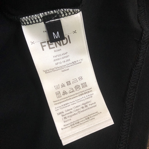 フェンディファッションカジュアルクルーネック半袖Tシャツ