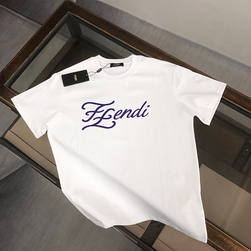 フェンディファッションカジュアルクルーネック半袖Tシャツ