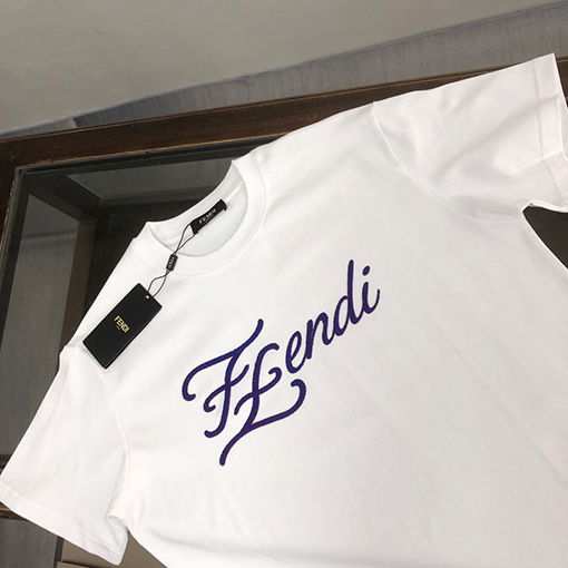 フェンディファッションカジュアルクルーネック半袖Tシャツ