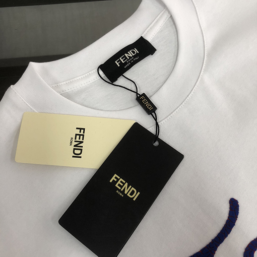フェンディファッションカジュアルクルーネック半袖Tシャツ