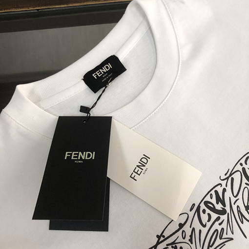 フェンディカップルコットン半袖Tシャツ