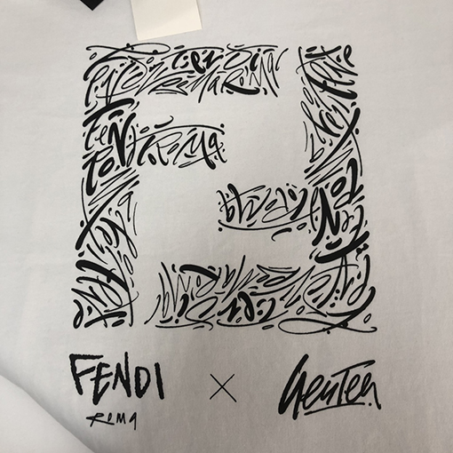 フェンディカップルコットン半袖Tシャツ