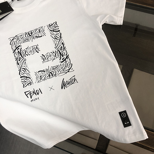 フェンディカップルコットン半袖Tシャツ