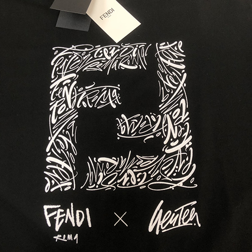 フェンディカップルコットン半袖Tシャツ