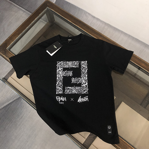 フェンディカップルコットン半袖Tシャツ